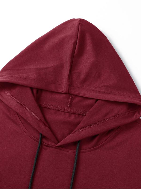 Men's Solid Drawstring Hooded Top, Casual Sleeveless Hoodie for Summer, Breathable Men's Top for Outdoor Sports