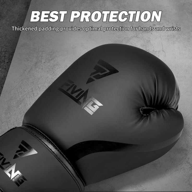 Boxing Gloves Men & Women, Pro  Sparring, PU Leather MMA Kickboxing, Adult Heavy Punching Bag Gloves Mitts Focus Pad Workout, Ventilated Palm, 8 10 12 oz