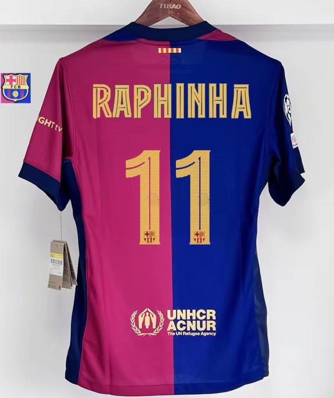 2425 Barcelona Home Red and Blue Short Sleeve Yamal 19 #11#9#6#21Jersey LamineYamal