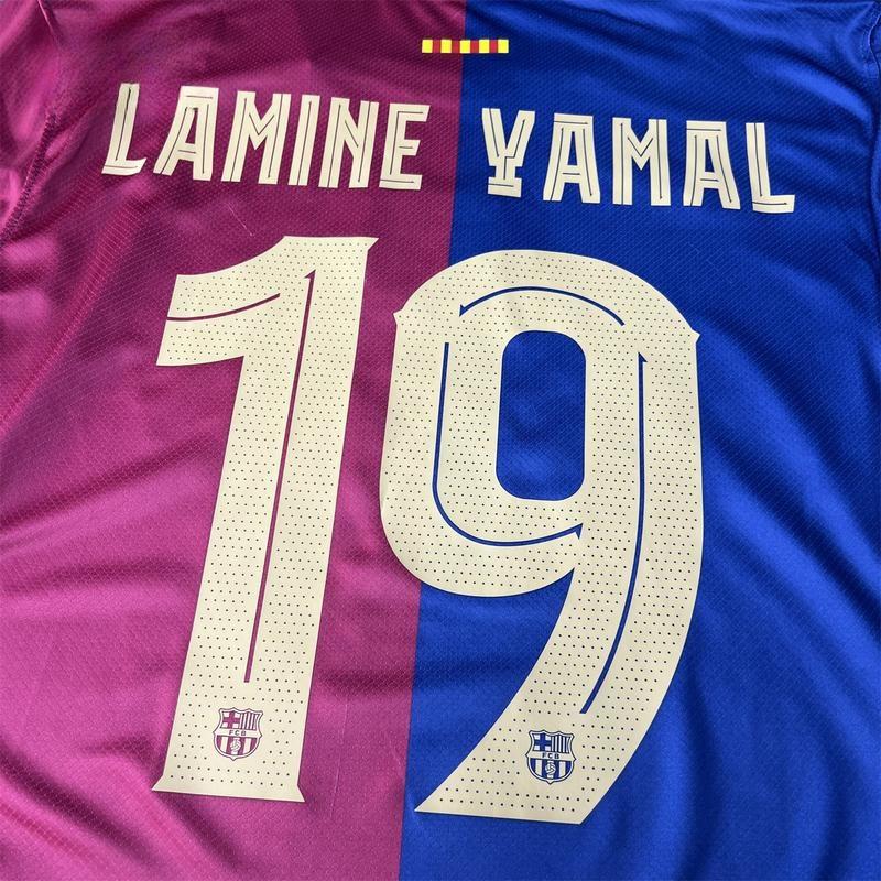 Yamal 19 Jersey 24-25 Season Home Jersey Sports Short Sleeve Barcelona