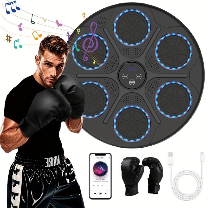 2024 New Music Boxing Machine With Two Pairs Of Gloves, Upgraded 2.0 Smart Music Boxing Parent-Child Games, Wall-Mounted Exercise Equipment For Home