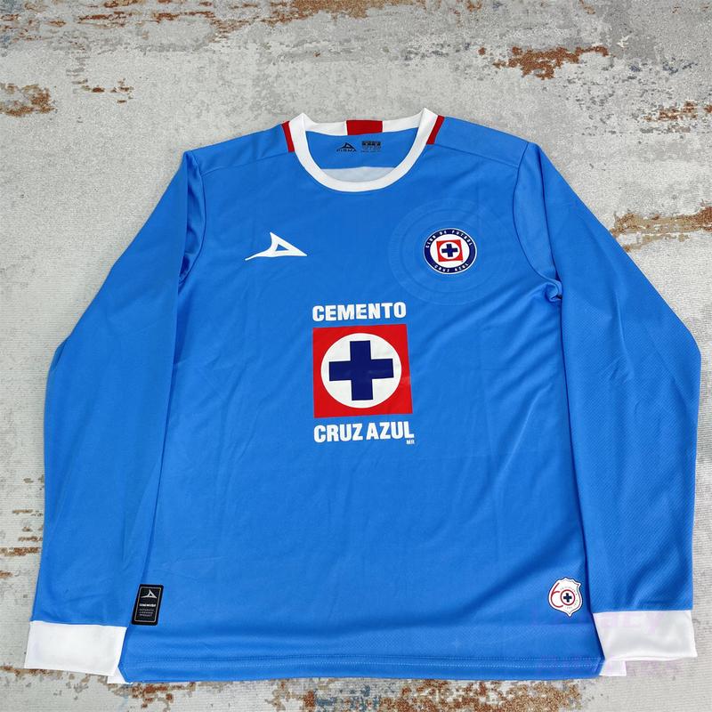 MEXICO LIGA MX 24-25 Season CRUZ AZUL Away Long Sleeve Soccer Jersey Quick Dry Fan Edition