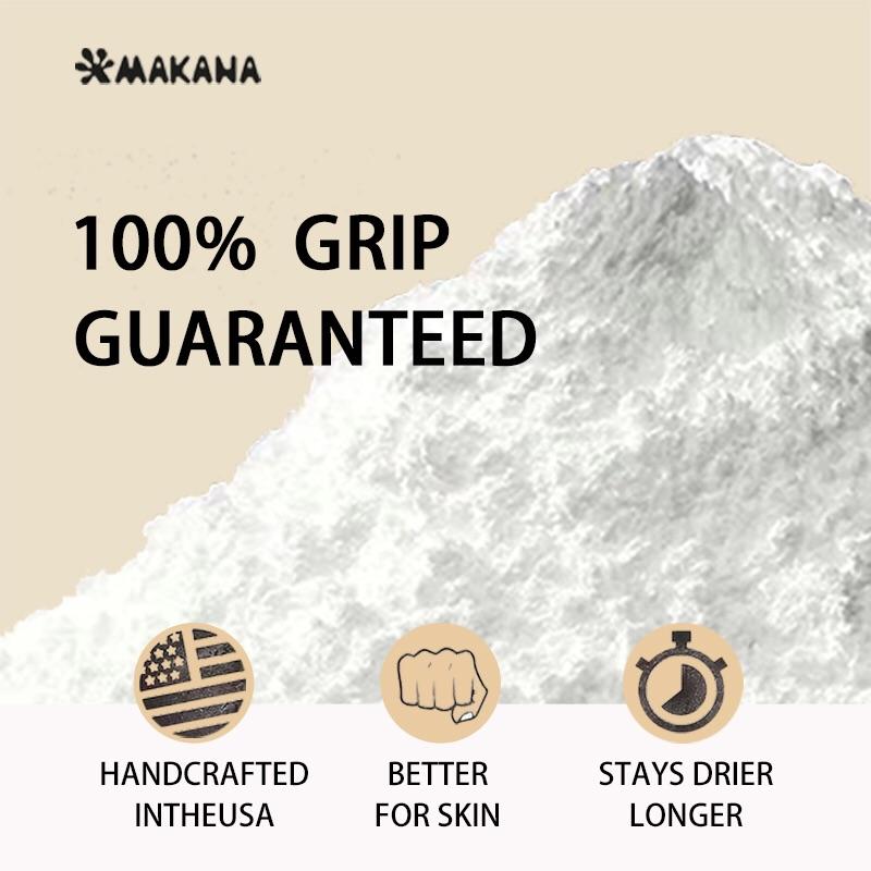 MAKANA Chalk Powder for Rock Climbing, Bouldering, Weight Lifting, Cross Training, Gymnastics, Weight lifting, Tennis & More - 100g