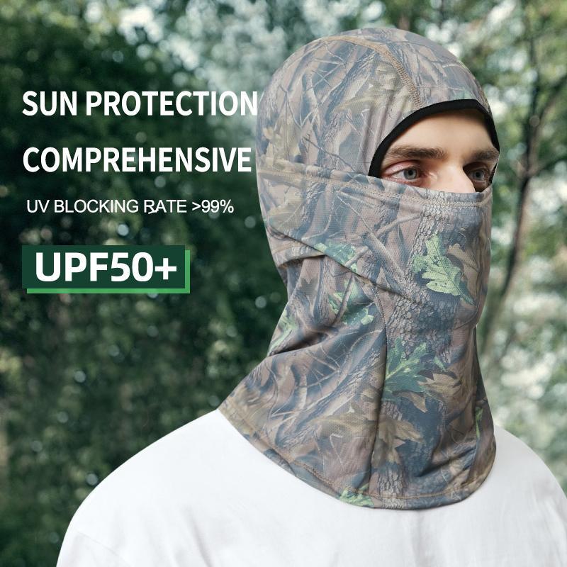 Camouflage Printed Balaclava Face Mask, Breathable Face Cover for Outdoor Sports, Motorcycle Face Covers