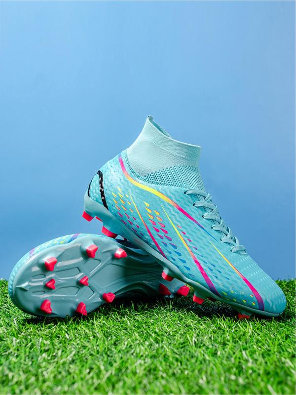 Women's Professional Football Shoes, High Top Lace Up Soccer Shoes, Outdoor Football Cleats, Ag Fg Long Nail Shoes, Training & Competition Shoes