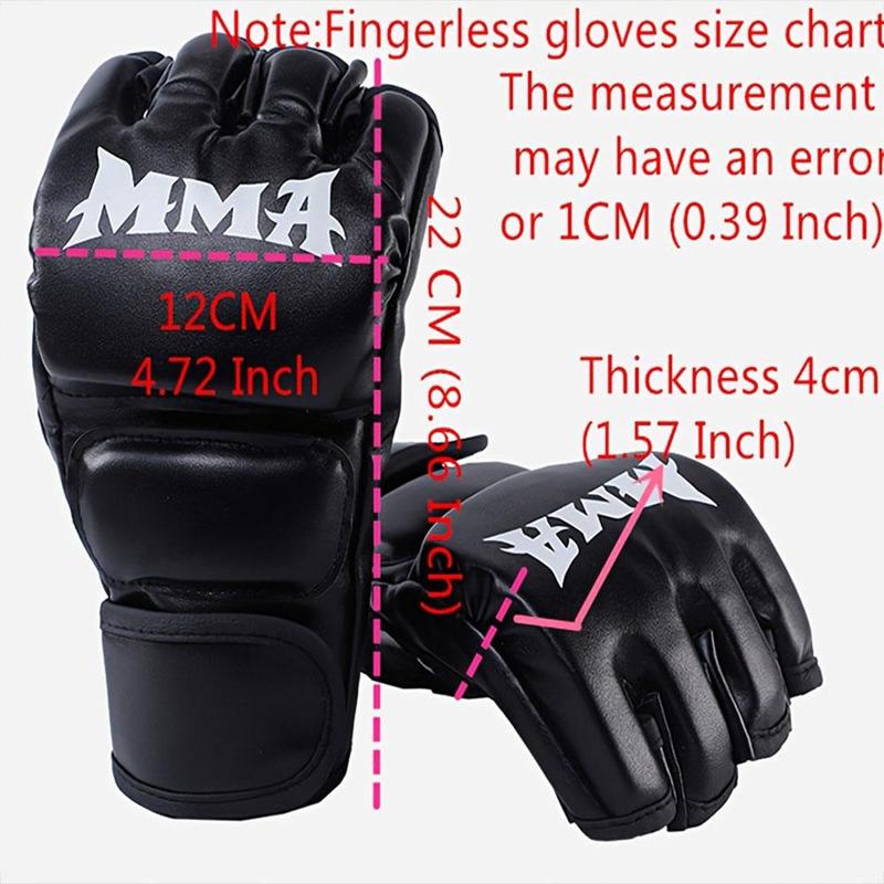 Boxing Gloves (1 Pair), Half Finger Boxing Gloves, Thickened Adult Gloves, Professional Boxing Gloves for Men & Women