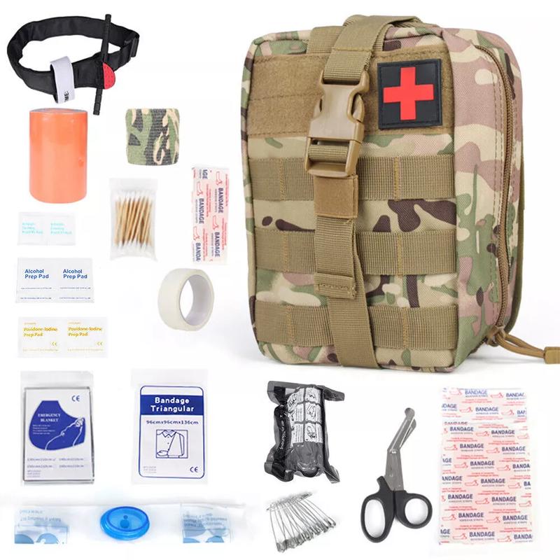 Survival First Aid Kit Medical Emergency Military Trauma Bag Tactical USA