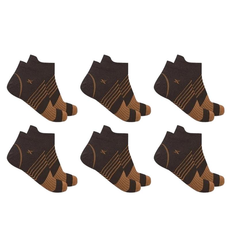 Extreme Fit Copper-Infused Ankle Socks (6-Pairs) - Odor Control & Bacteria Elimination with Copper Fibers