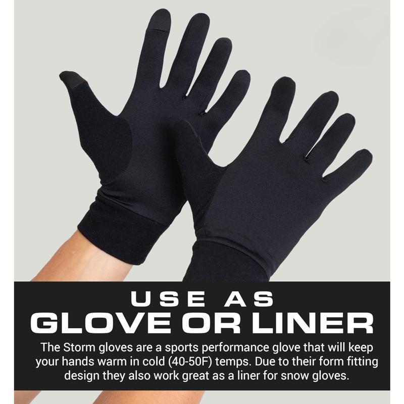 Running Glove Liners - Thermal Winter Gloves for Men - Ski Glove Liners - Men's Winter Gloves for Cold Weather