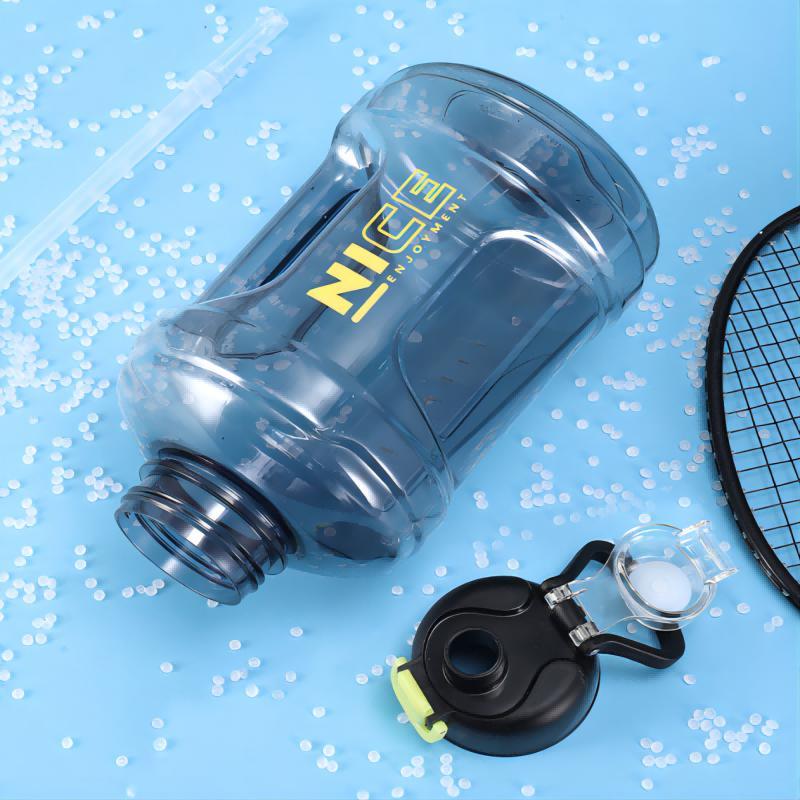 2200ml Sport Water Bottle with Straw, 1 Count Large Portable Travel Bottles for Training Sports, Fitness Cup with Handle, Unisex Sports & Outdoor Accessories, Gym Accessories