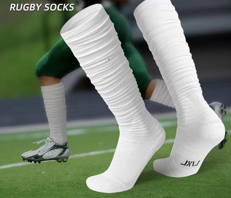 1Pairs 2 Pairs Scrunch Football Socks Non Slip Men Football Socks Extra Long Socks Soccer Socks Over The Knee Athletic