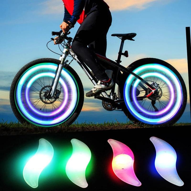 Bicycle Spoke Light, 4 Counts set Led Bicycle Spoke Light with 3 Lighting Modes, Cycling Accessories for Outdoor Cycling,  Outdoor Lights