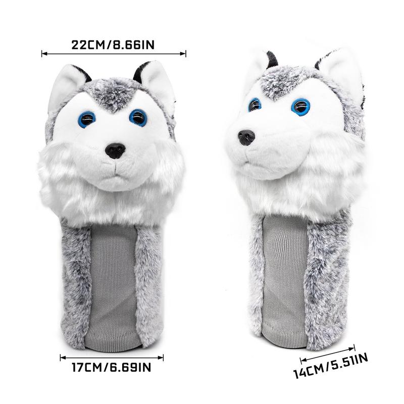 Husky Driver Head Cover– Fits 460CC clubs. Perfect for TaylorMade, Titleist, Callaway, Ping. Stylish, funny animal design. Durable and universal fit