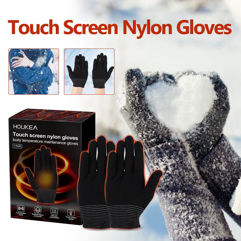 Winter Windproof Gloves Outdoor Sports Ski -Touchscreen Compatible Thermal Gloves for Men and Women - made of Nylon, Cotton