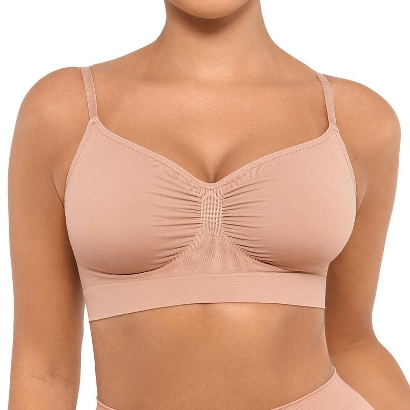 Women's Wireless Bra Comfort Bralettes No Underwire Unlined Cami Bra Seamless Tshirt Bras Sports Bra Brasier Sculpt