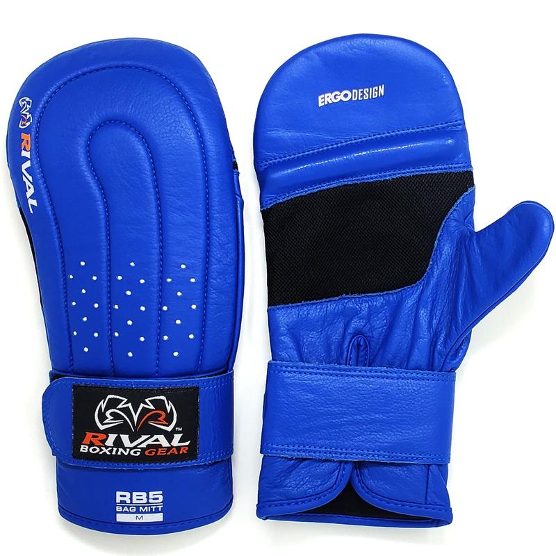 Rival Boxing RB5 Hook and Loop Leather Training Bag Mitts