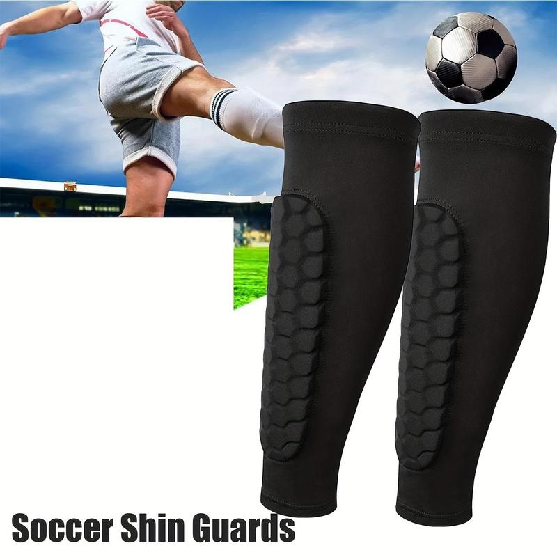 Soccer Shin Guard, 1 Count Calf Sleeve with Honeycomb Pad, Anti-collision Leg Calf Sports Gear, Football Accessories, Basketball Accessories, Gym Accessories, Christmas Gift