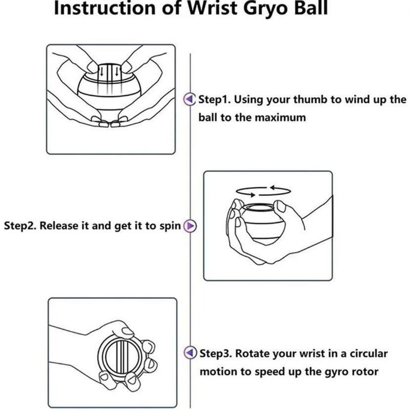 Wrist Strength Gyro Ball with Rope, Hand Grip Strength Training Ball for Muscle Training, Fitness Equipment for Home Gym, Christmas Gift