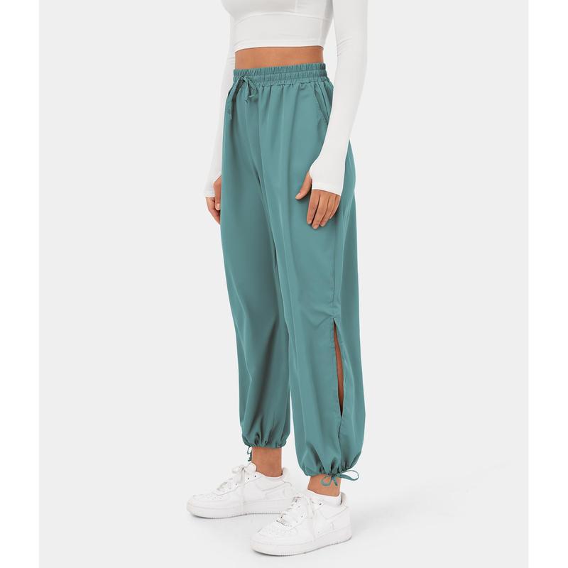 Breezeful™ High Waisted Drawstring Side Pocket Split Hem Quick Dry Casual Joggers