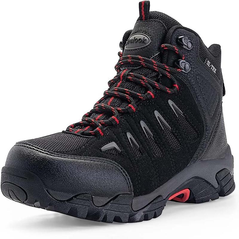 Men's Shoes Waterproof Hiking Boots Non-Slip Lightweight Outdoor Mid Top Ankle Boot Breathable Work Trekking Shoes