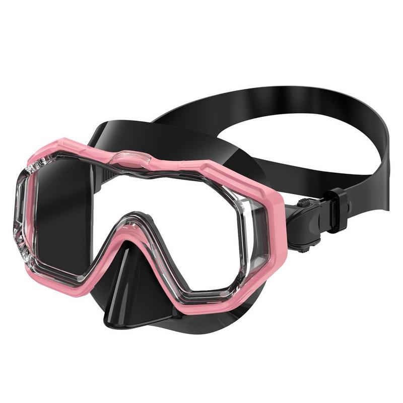 3 Window Panoramic Wide View Diving Mask, Adjustable Scuba Snorkeling Swimming Diving Goggles, Water Sports Equipment