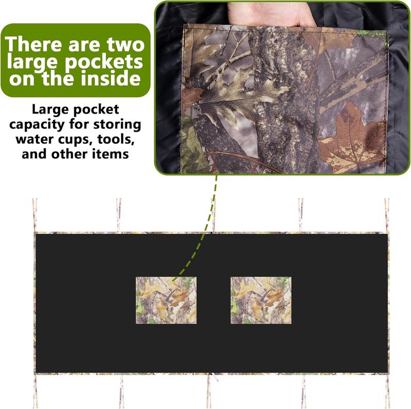 Hunting Tree Stand Blinds-Treestand Camo Blind Cover- Hunting Camouflage Ground Blinds with Zipper for Hunting Deer, Turkey (Frames Not Included)