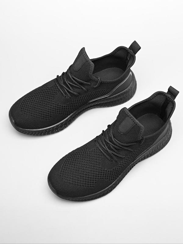 2024 Summer Simple Plain Color Breathable Lightweight Stretchy Net Sports Shoes for Runner & Trainer, Comfortable Boy Footwear, Outdoor Sports Walking Shoes