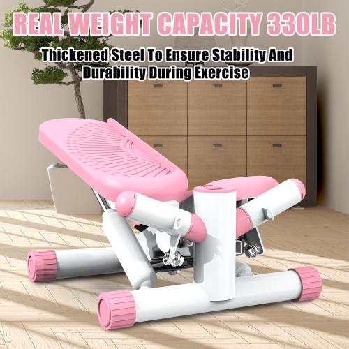 [SAYGOGO] 330LBS Steppers for Exercise - Mini Stair Stepper Machine with Resistance Bands  Twist Stepper Portable Exercise Equipment for Full Body Workout