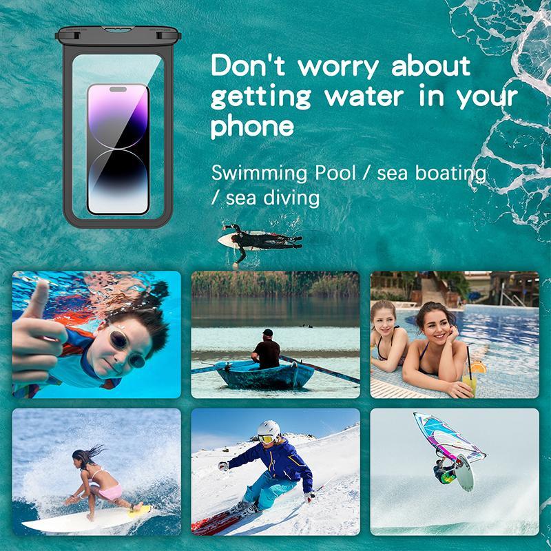 Waterproof Phone Case, Clear Touch Screen Phone Bag, Universal Outdoor Phone Protective Case, Phone Accessories for Swimming, Beach, Outdoor