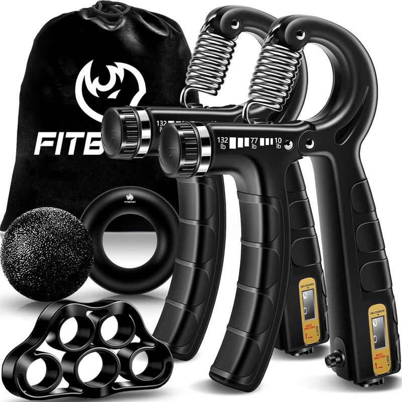 [BLACK FRIDAY DEAL] Hand Grip Strengthener Workout Kit (5 Pack), 2 Forearm Grip Adjustable Resistance Hand Gripper