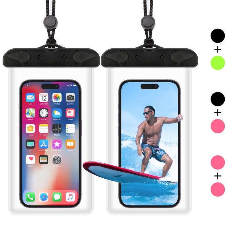 2pcs Waterproof Bag, Phone Pouch with Sensitive Touch For Swimming Pool Party, Beach, Surf And Swimming, Christmas Gift