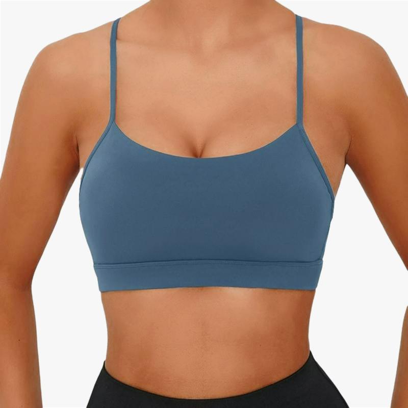 Women's Sport Bras  Minimalist  Criss Sexy Thin Straps Yoga  Bras with Removable Pads Sports Bras for Spring, Cut Out Sports Bra, Basic Sports Bras