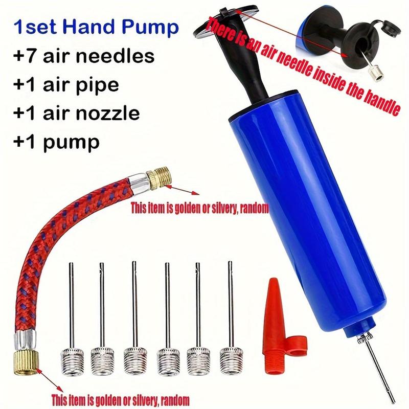 Ball Pump Set with Needle and Adapter, 10pcs set Hand Air Pump with Needle, Ball Pump for Football Basketball Volleyball Ball