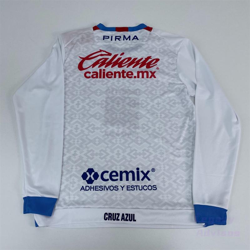 MEXICO LIGA MX 24-25 Season CRUZ AZUL Away Long Sleeve Soccer Jersey Quick Dry Fan Edition