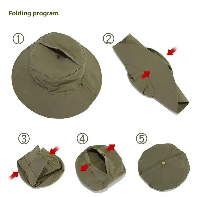 Outdoor Fisherman Hat, Quick Drying Outdoor Mountaineering Hat, Foldable Sunshade Hat for Outdoor