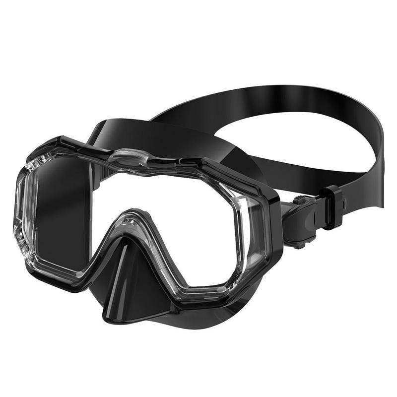 3 Window Panoramic Wide View Diving Mask, Adjustable Scuba Snorkeling Swimming Diving Goggles, Water Sports Equipment