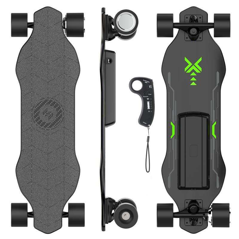  isinwheel V6 Electric Skateboard, 450W Peak Power, 10 Miles Max Range, 12 MPH Top Speed, 3 Speed modes, 8 Layers Maple E-Skateboard with Remote Control for Teenager