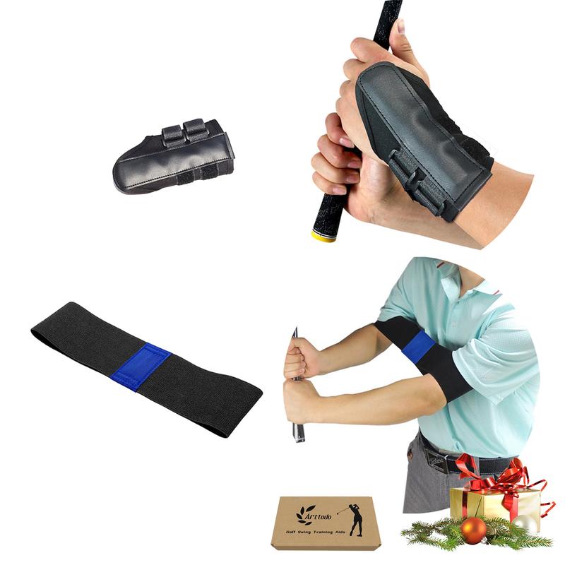 Golf Swing Training Aids, Golf Wrist Fixator and Arm Band. Golf Grip Trainer, Arm Trainer. Gifts for Golfer.