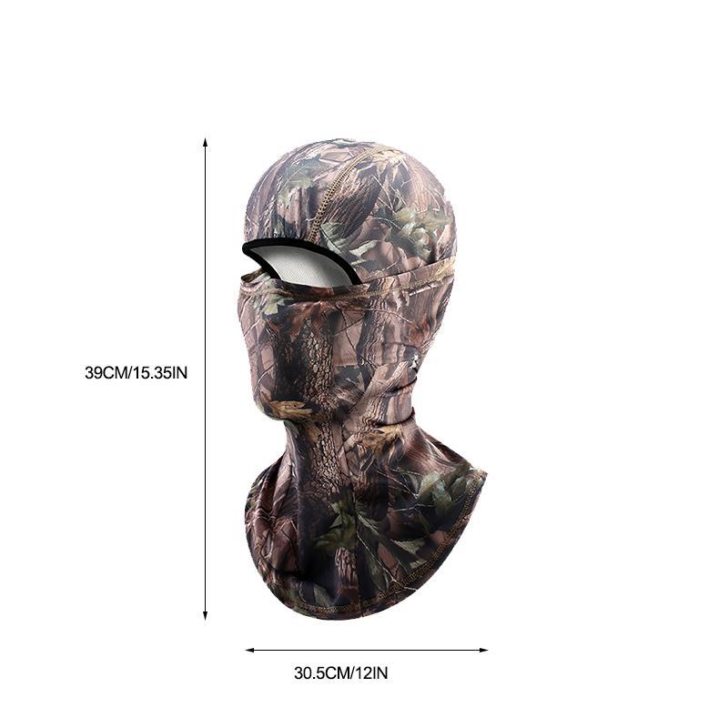 Camouflage Printed Balaclava Face Mask, Breathable Face Cover for Outdoor Sports, Motorcycle Face Covers