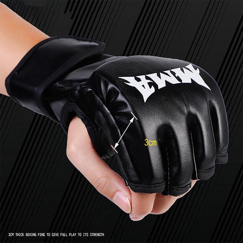 Boxing Gloves (1 Pair), Half Finger Boxing Gloves, Thickened Adult Gloves, Professional Boxing Gloves for Men & Women