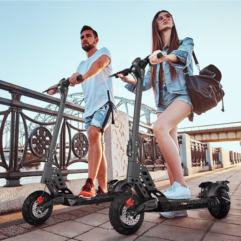 D20 Electric scooter MAX 880W motor, aluminum  alloy build lightweight and portable, 31.07mph speed, 50km range, night safety light, suitable for commuting and leisure scooter electric