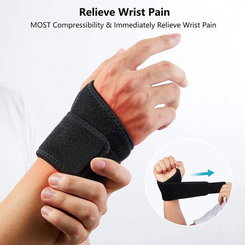 Adjustable Wrist Braces, 2 Counts Wrist Wraps Brace for  Carpal Tunnel Sprained, Weightlifting and Calisthenics Compression Stabilizer, Fitness