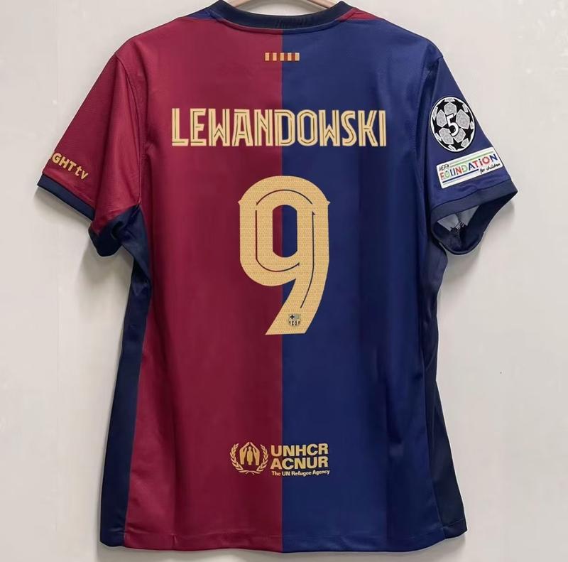 2425 Barcelona Home Red and Blue Short Sleeve Yamal 19 #11#9#6#21Jersey LamineYamal