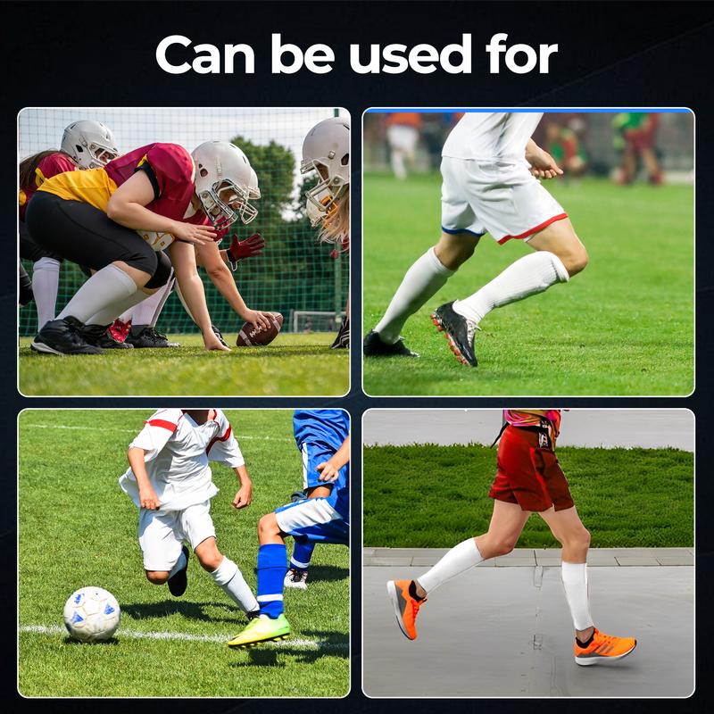 MediCaptain Pre-Cut Soccer Sleeve Socks for Adults and Youth, Companion for Soccer Grip Socks, Securely Holds Shin Guards