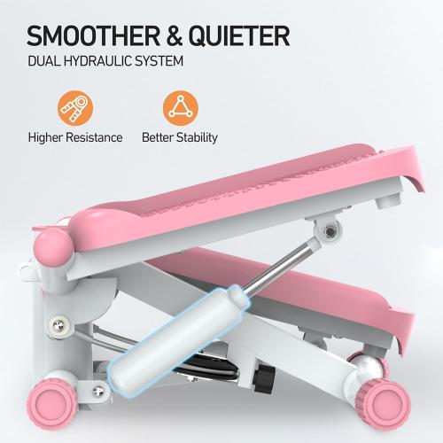 [SAYGOGO] 330LBS Steppers for Exercise - Mini Stair Stepper Machine with Resistance Bands  Twist Stepper Portable Exercise Equipment for Full Body Workout