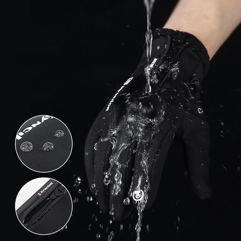 Winter Windproof Gloves Outdoor Sports Ski -Touchscreen Compatible Thermal Gloves for Men and Women - made of Nylon, Cotton