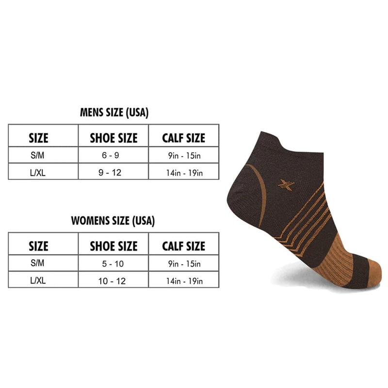 Extreme Fit Copper-Infused Ankle Socks (6-Pairs) - Odor Control & Bacteria Elimination with Copper Fibers