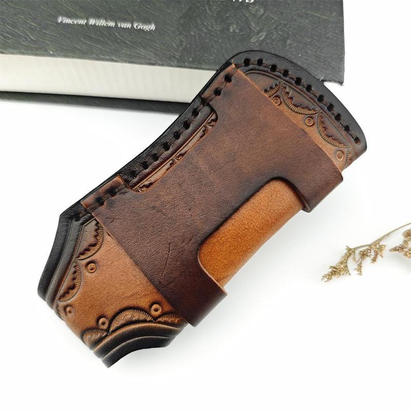 Vintage Leather Knife Sheath, Portable Knife Cover, Outdoor Pocket Knife Cover, Gifts for Men and Women, Gift for Prop Collectors