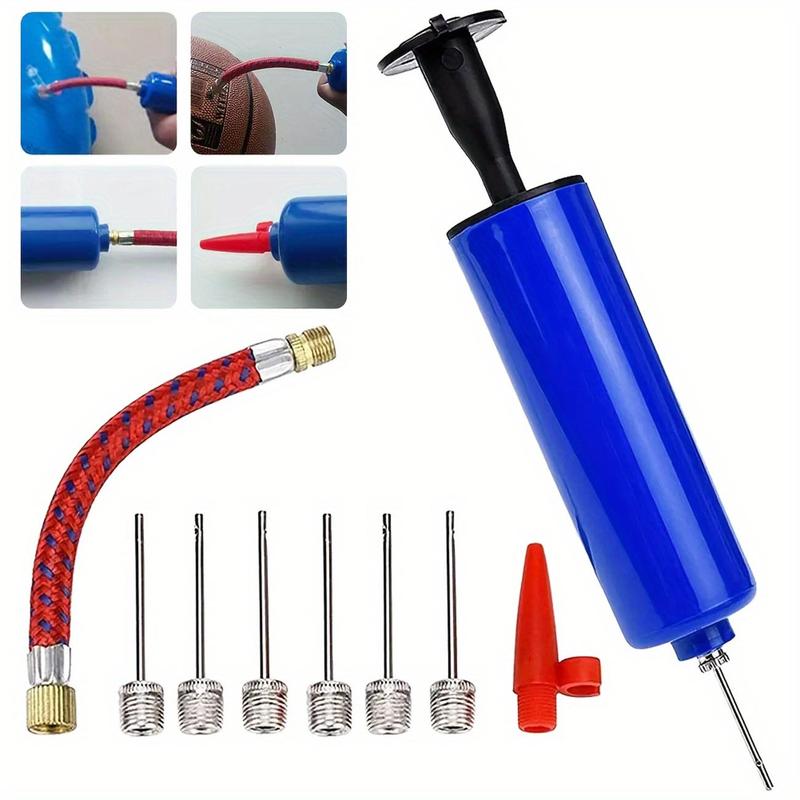 Ball Pump Set with Needle and Adapter, 10pcs set Hand Air Pump with Needle, Ball Pump for Football Basketball Volleyball Ball