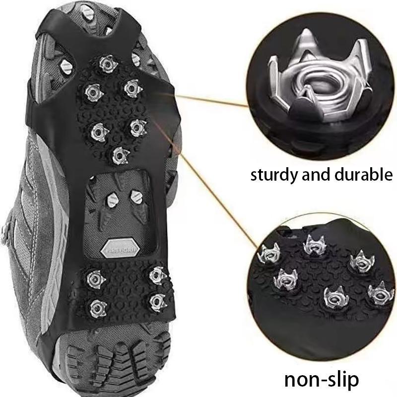 Christmas Climbing Camping Anti-slip Shoe Cover, 2 Counts Silicone Snowshoe Ice Claw, Anti-slip Shoe Nail For Outdoor, Christmas Gift